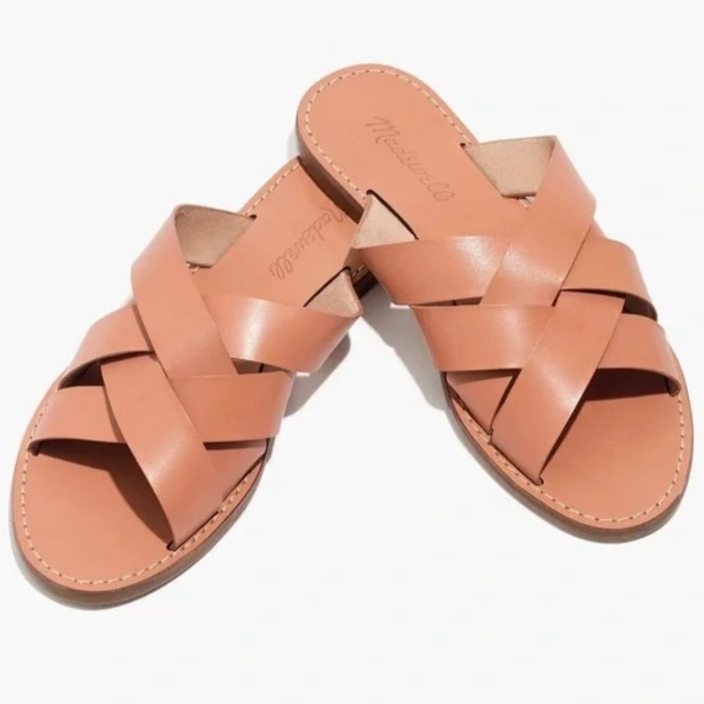 MADEWELL "THE BOARDWALK" WOVEN SLIDE SANDAL